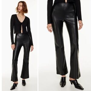 Wilfred Roma Black Vegan Leather Flare Pants